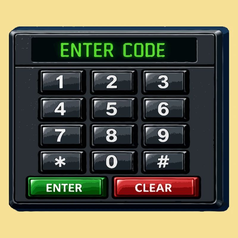 Geben Sie Code Keypad Neon ein