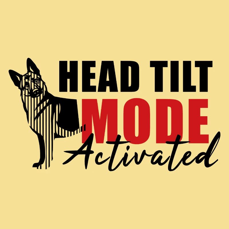 Schäfi Silhouette - Head Tilt linear German Shepherd