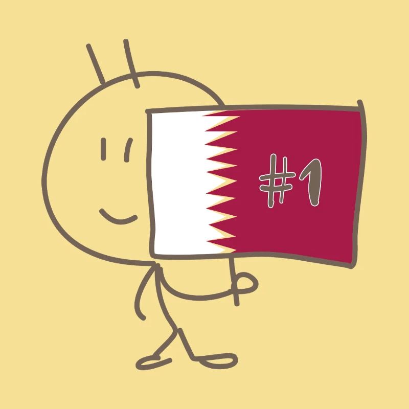 Drapeau_du_Qatar_floque_d-un_#1