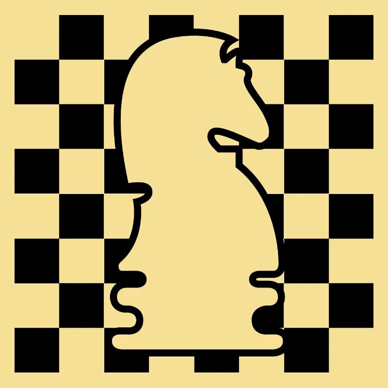 échecs, cheval, damier, modèle, icône, icône graphique