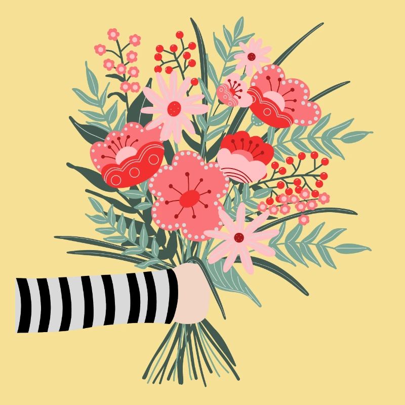 Dites simplement merci - une chère salutation aux fleurs