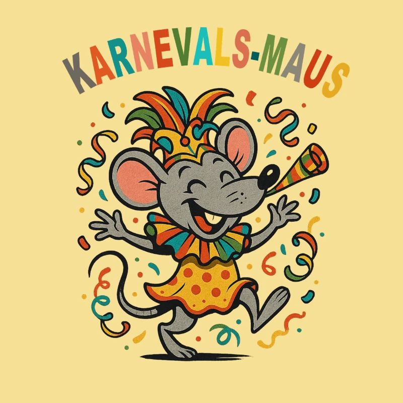 Souris de carnaval Conception de fête colorée