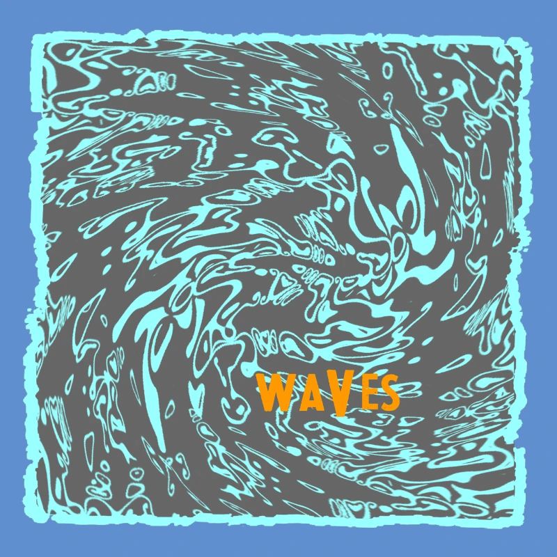 Wave flow neon pattern surf