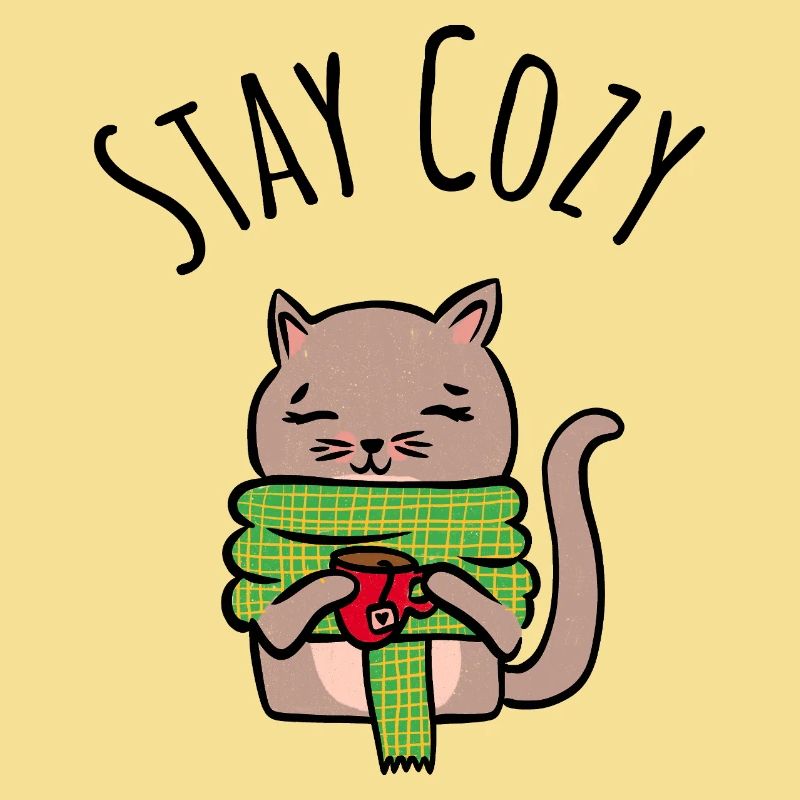 Chaton câlin avec écharpe verte Pull de Noël