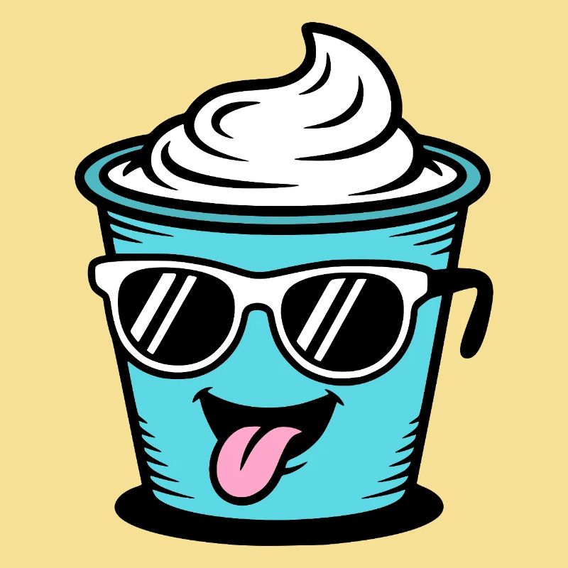 Becher Crème Frech Joghurt Rahm Sahne Eis Pudding