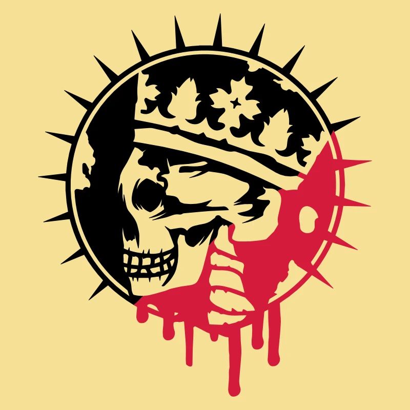 Totenschädel mit Krone Graffiti Patch