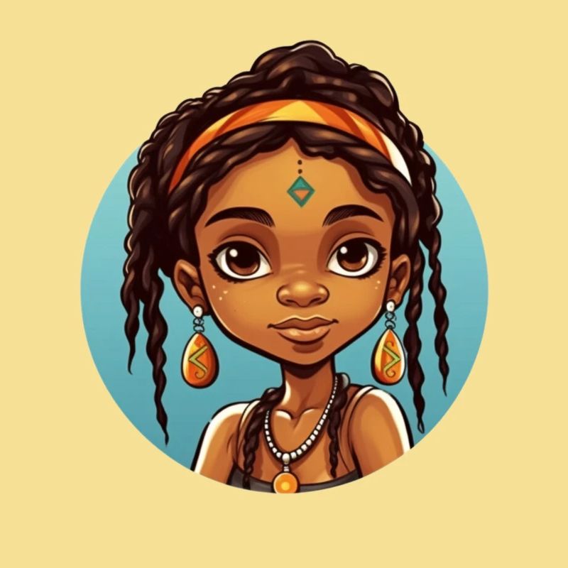 Afro Schwarz Kind Junge Mädchen Ethno Geschenkidee