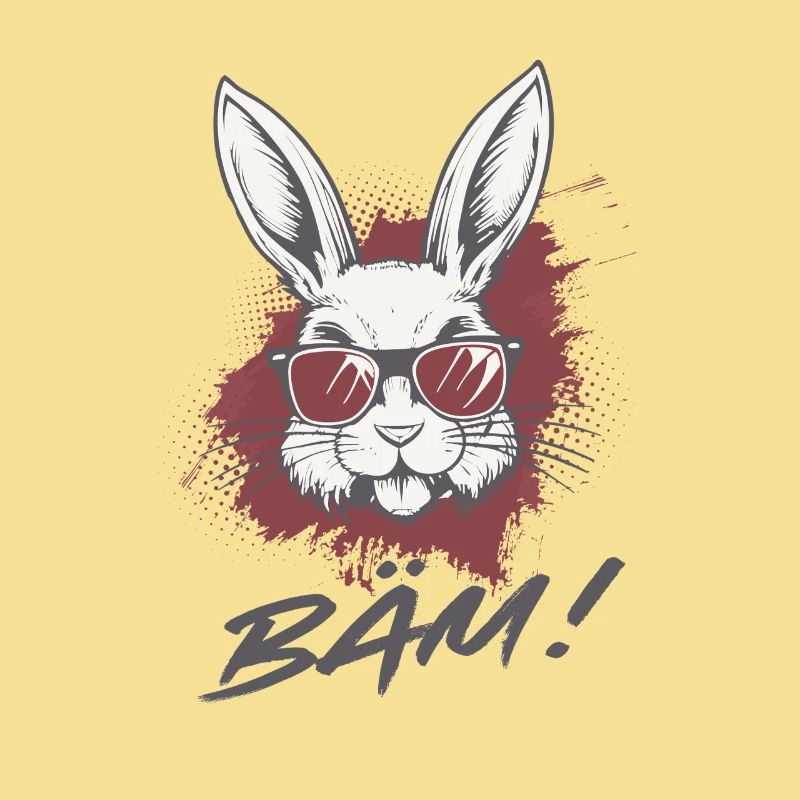 Cool Bunny BÄM Statement Statement Drôle