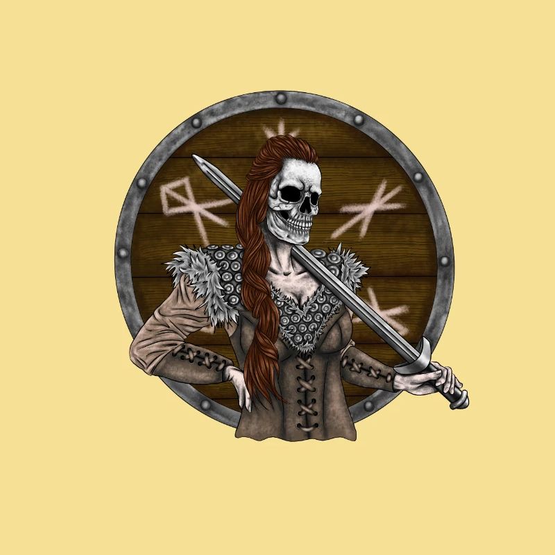 Vikingmaidavec bouclier