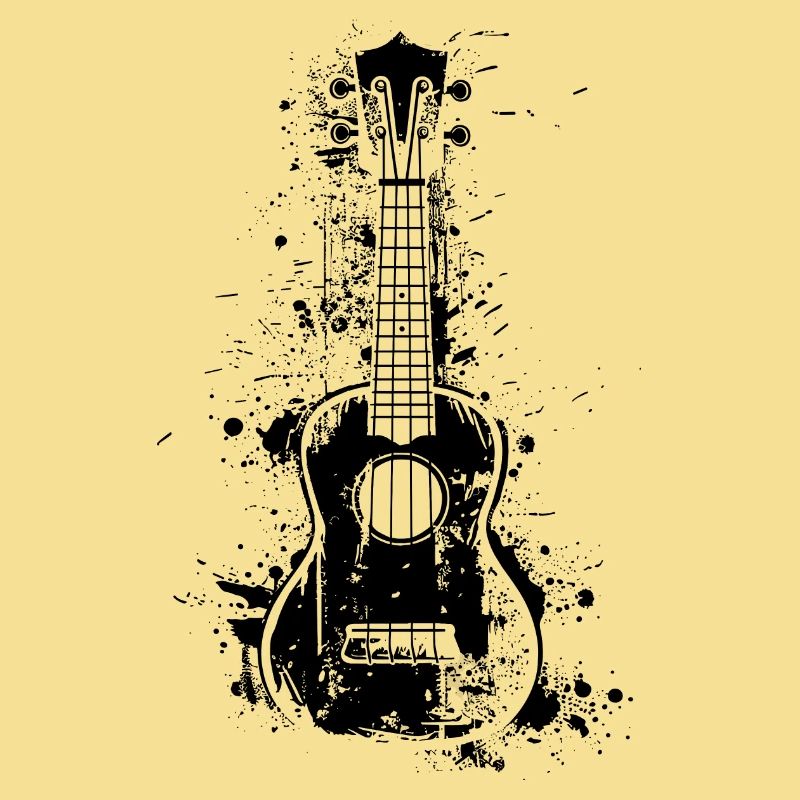 Ukulele Farbklecks