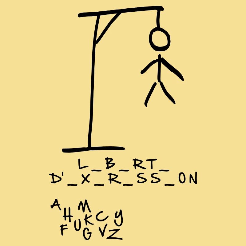 Pendu - Liberté d'expression