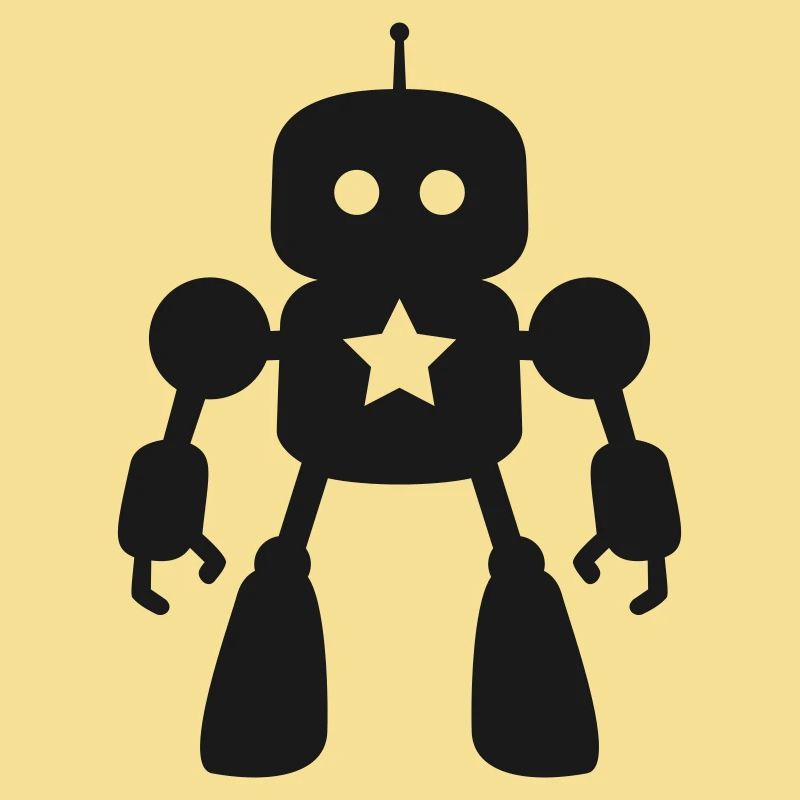 Robot with Star AI Sci-Fi Nerd