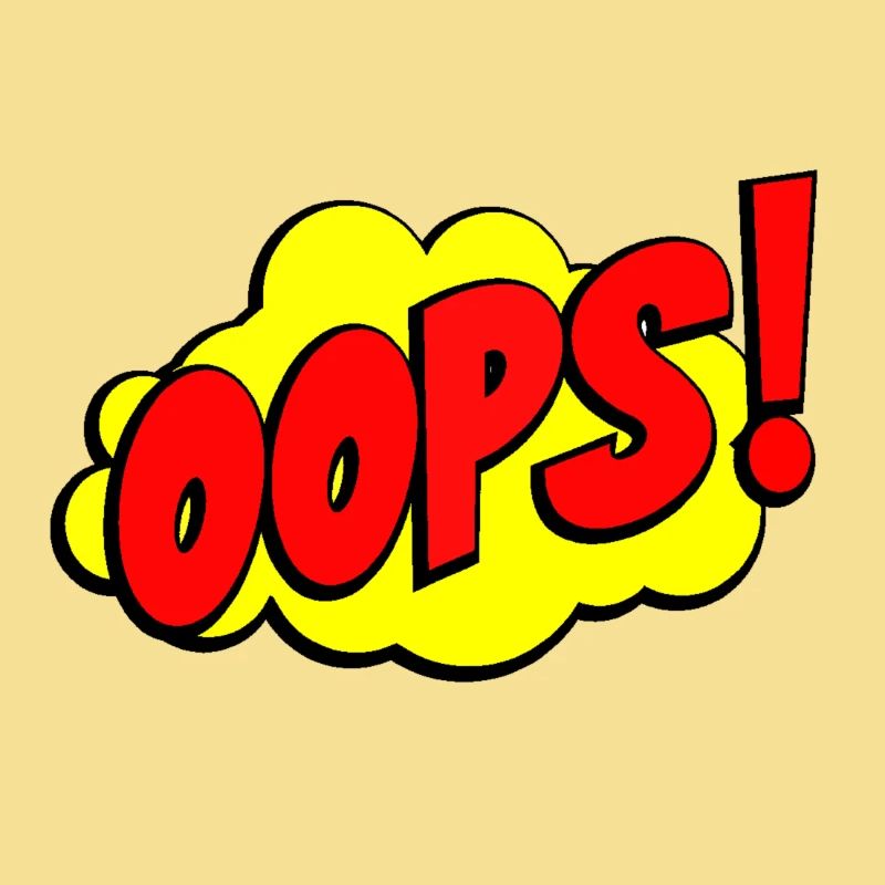 Dessin animé Oops Conception de bande dessinée