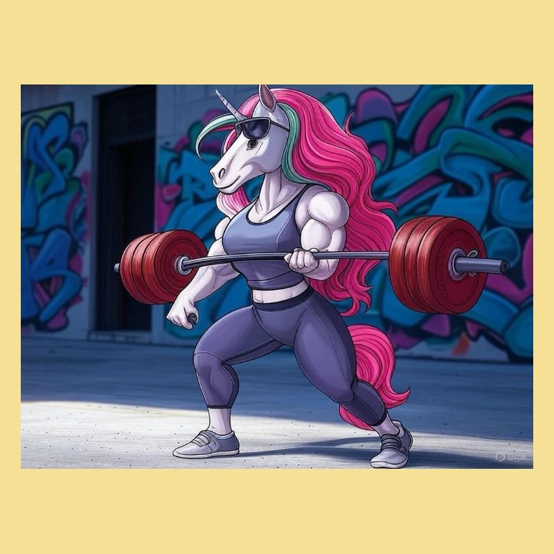 Kraftvolles Einhorn-Training