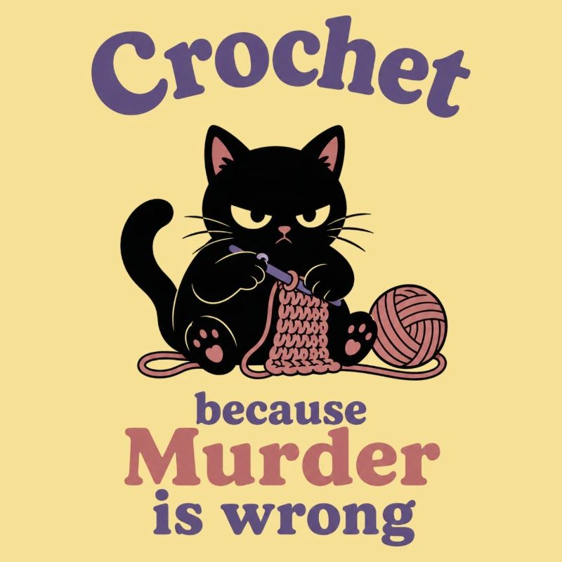 Crochet Cat: Murder Is Wrong