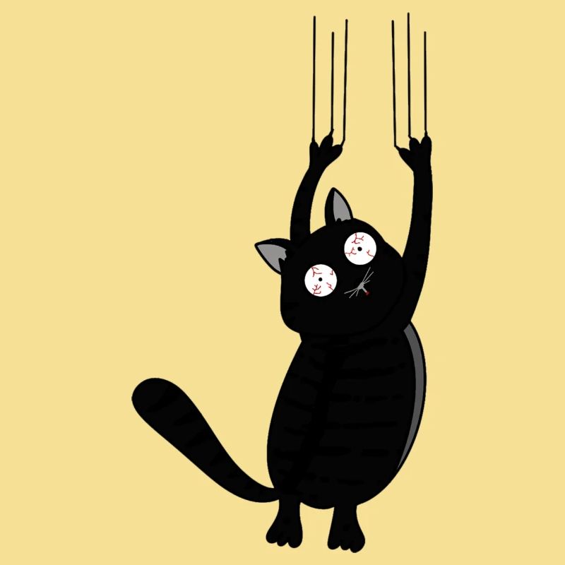 Panic Cat (Black Version)
