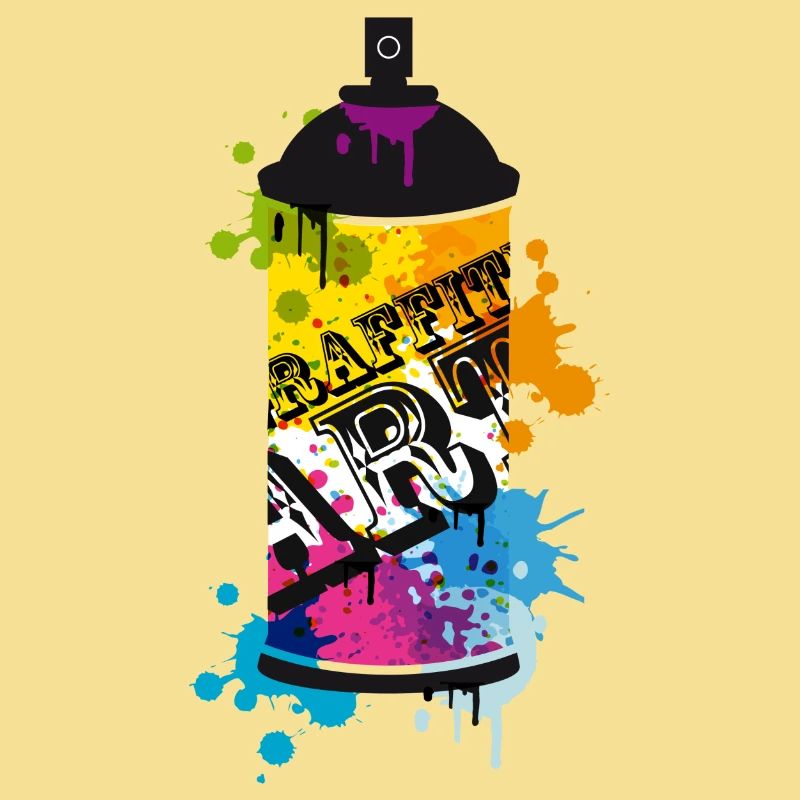 A spray can in graffiti style