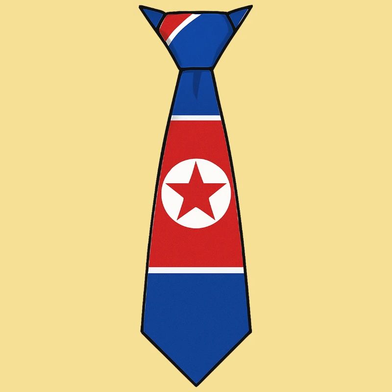 Cravate Corée du Nord – Conception du drapeau