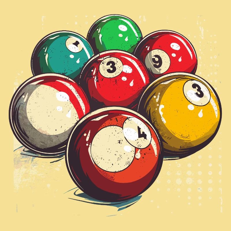 Boules de billard graphiques