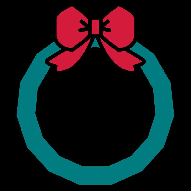 Weihnachtskranz mit rotem Band