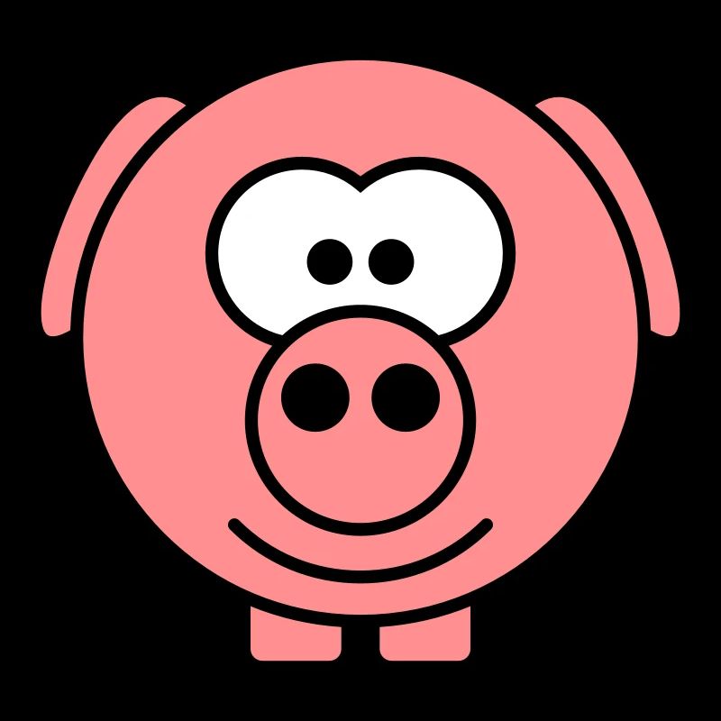 Mignon bande dessinée cochon peeps friendly