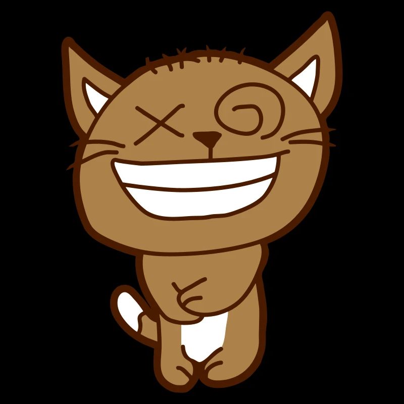 Insane Cat Squints Funny Crazy Grimace