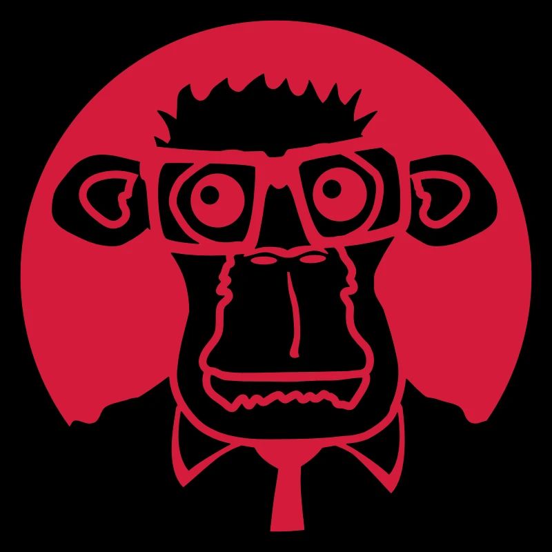 Smart Nerd Monkey Head Lunettes à monture de corne Geek Face