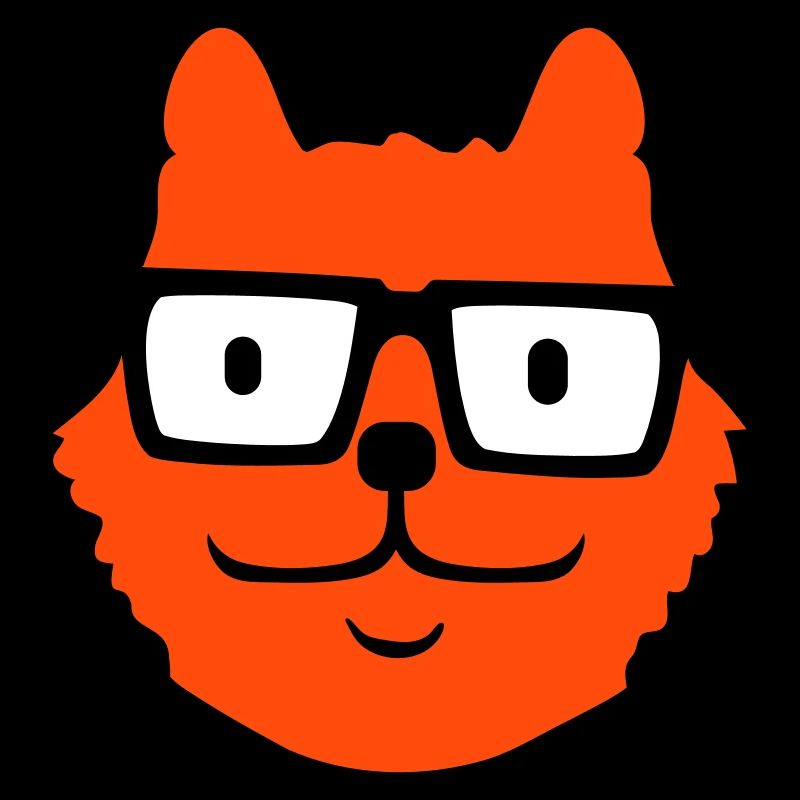 Smart Nerd Cat Lunettes à monture en corne Geek Kitten