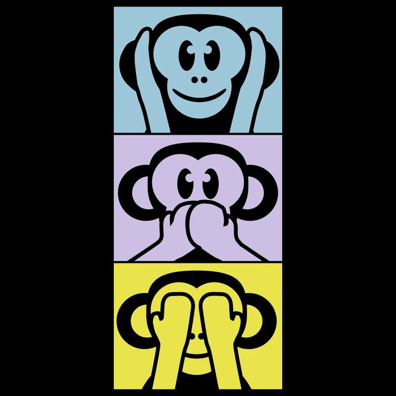 3 singes sages n’entendent rien dire voir s’amuser avec les singes