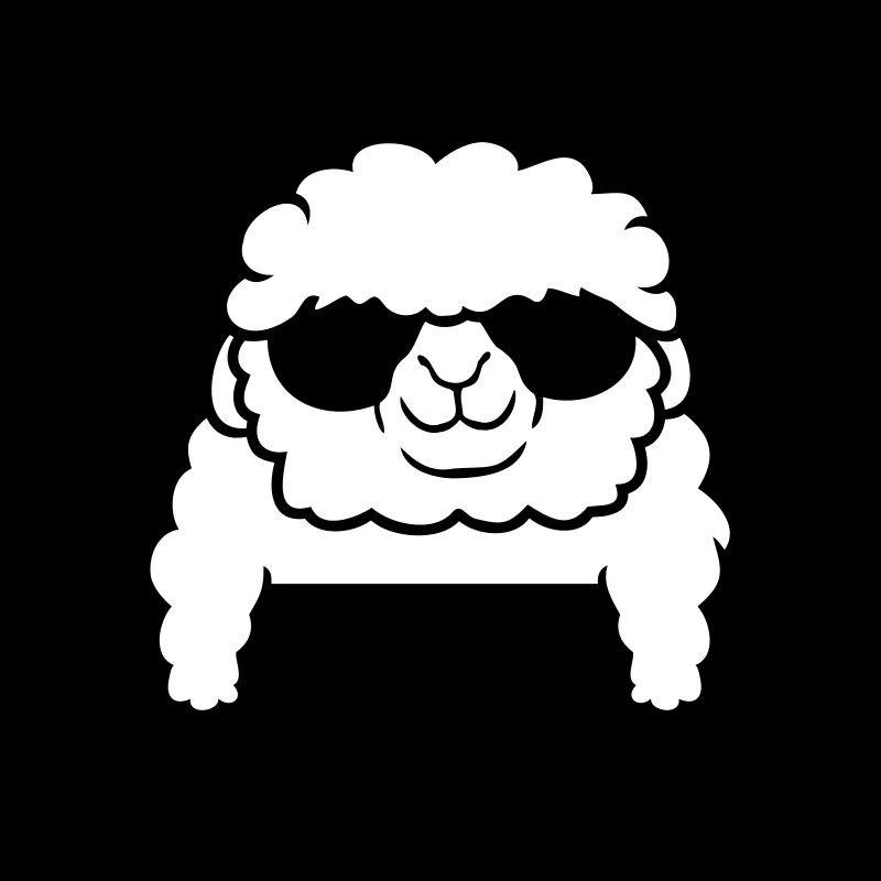 Schaf Hinter Zaun Mauer Sonnenbrille Schäfchen