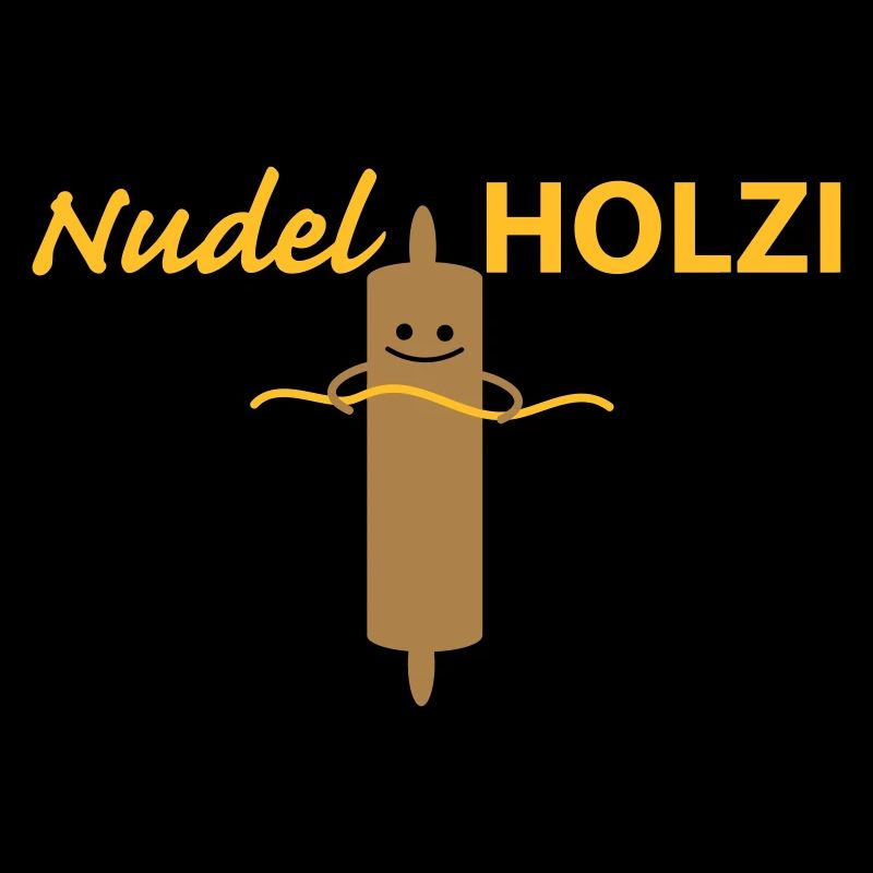 Nudelholz mit Nudel