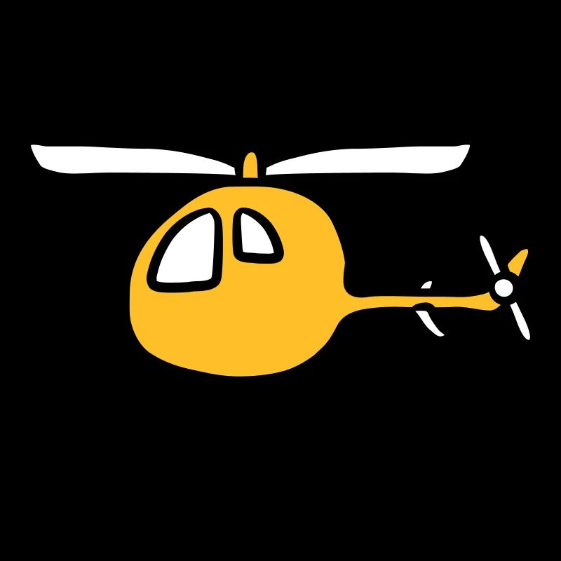 Enfants dessin animé comique Heli mignon