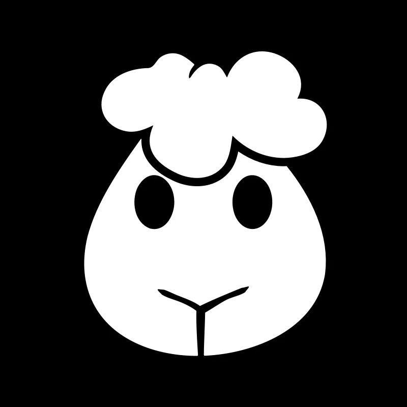 Schaf Gesicht Kopf Süß Niedlich Lamm Cool Comic