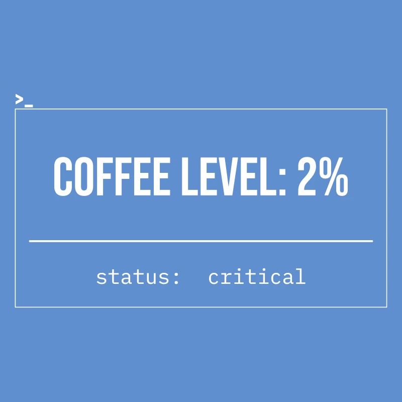Kaffee Level 2% – Kritischer Status