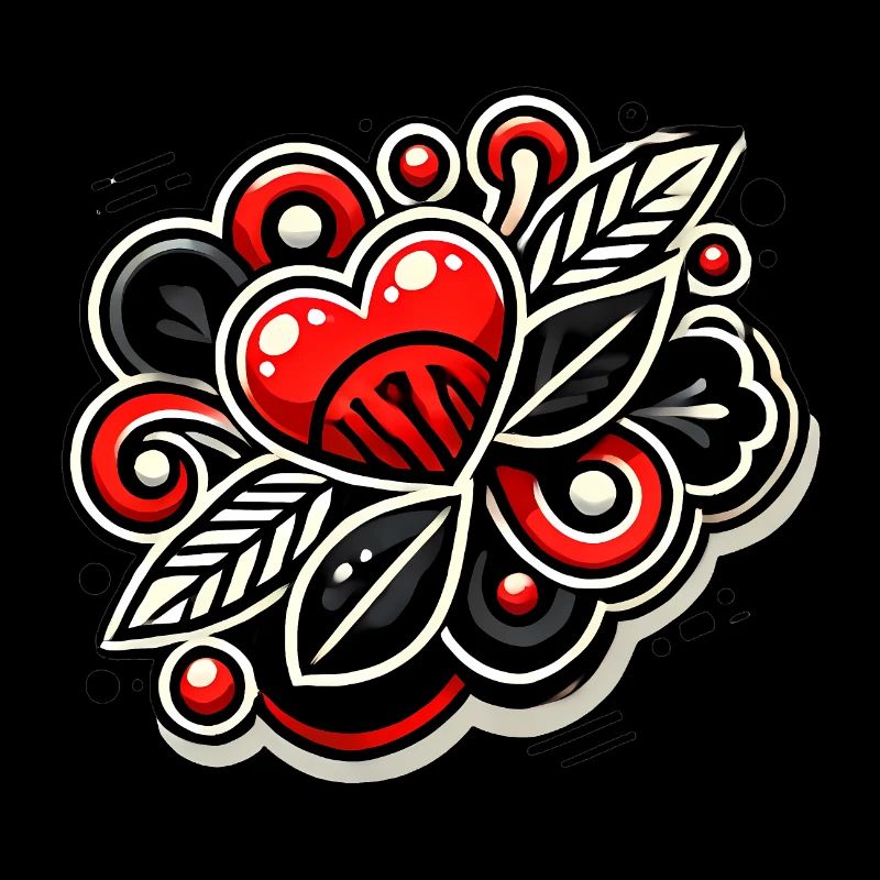 Small but Bossy Bold Heart Design