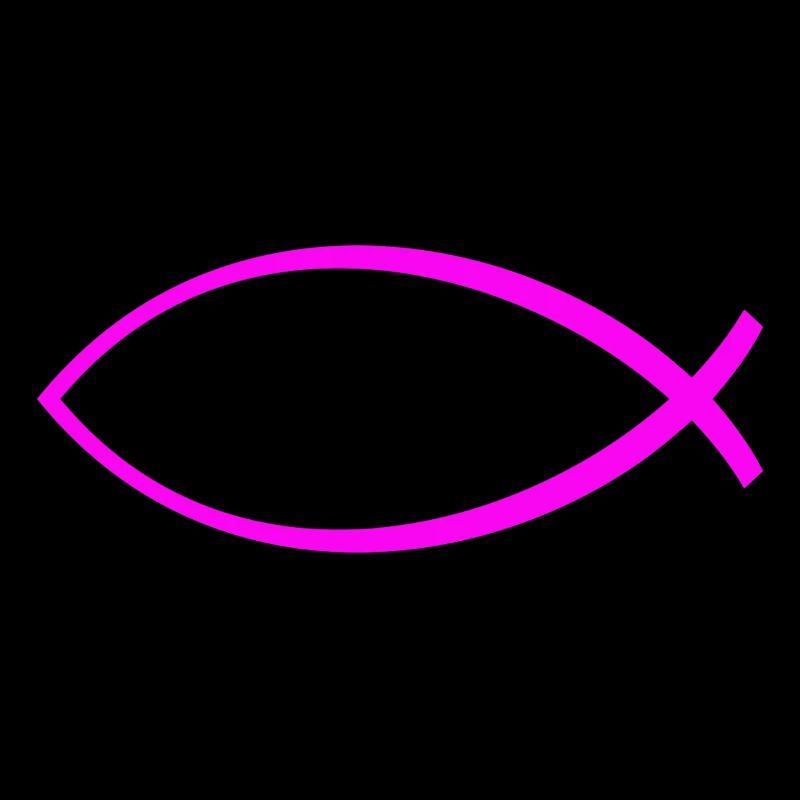 Ichtus fish solid pink