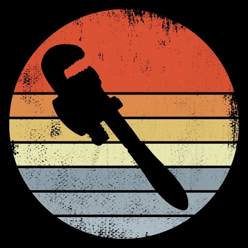 Pipe wrench vintage look