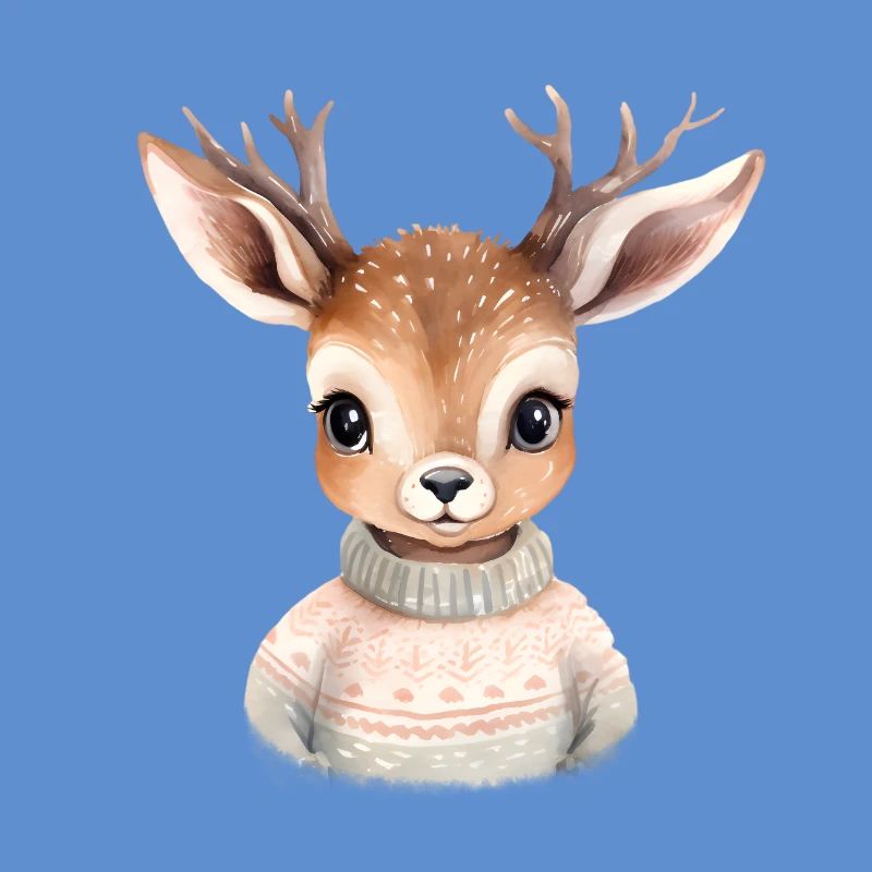 Kuscheliges Reh im Winterpullover