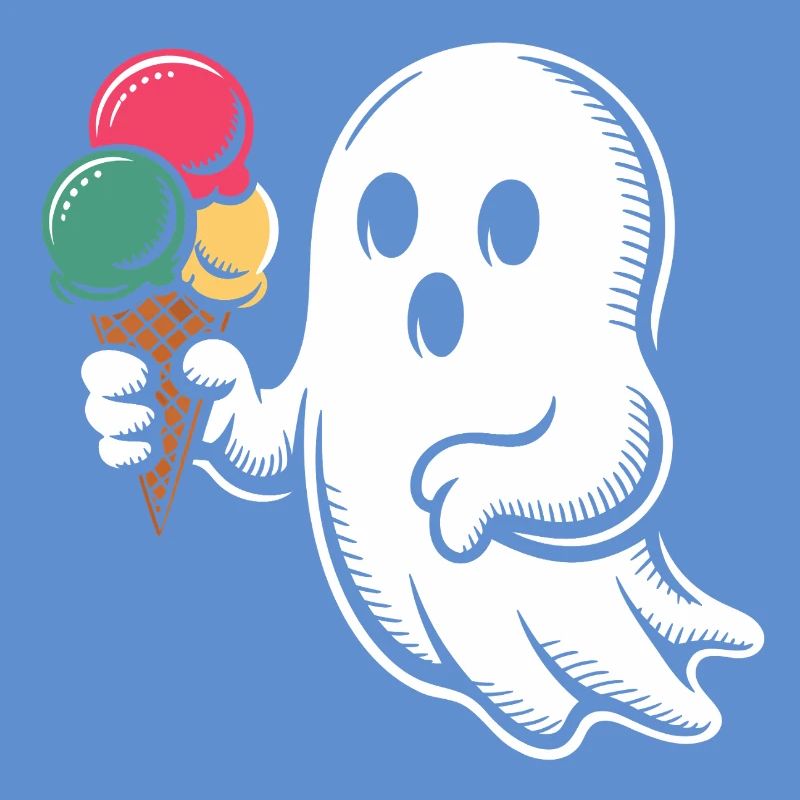 Fantôme avec popart de crème glacée