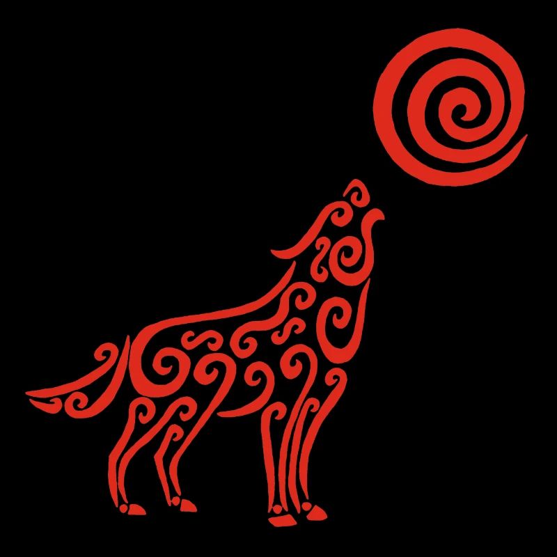 Le loup et la lune rouge