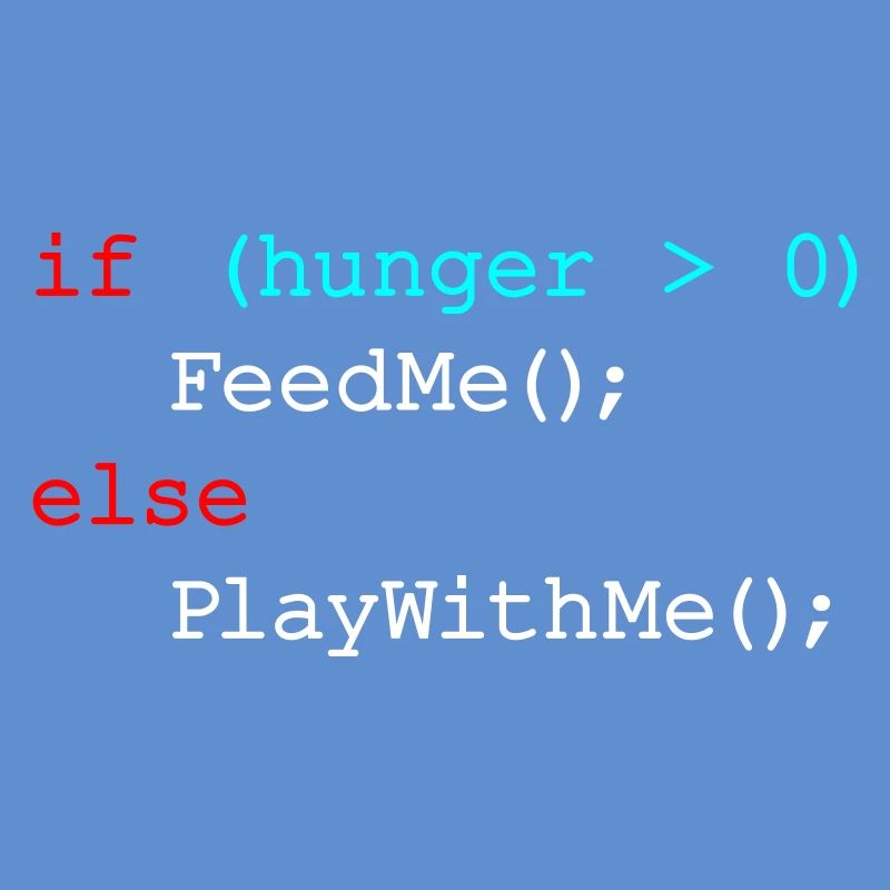 If hunger feed me else play with me - JavaScript