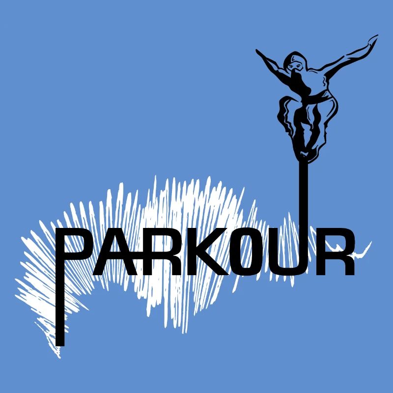 Parkour Ninja - black-white