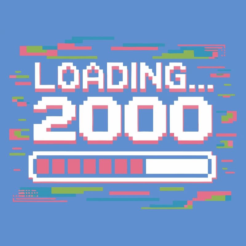 Pixel Retro Design Loading 2000