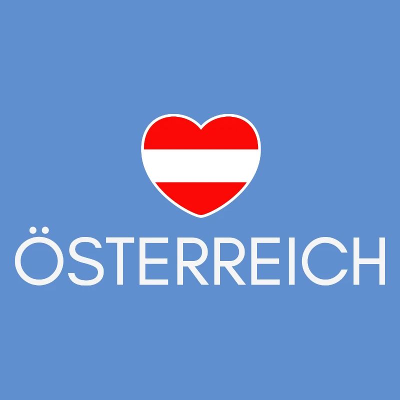 Heart with Austrian flag, Austrian pride