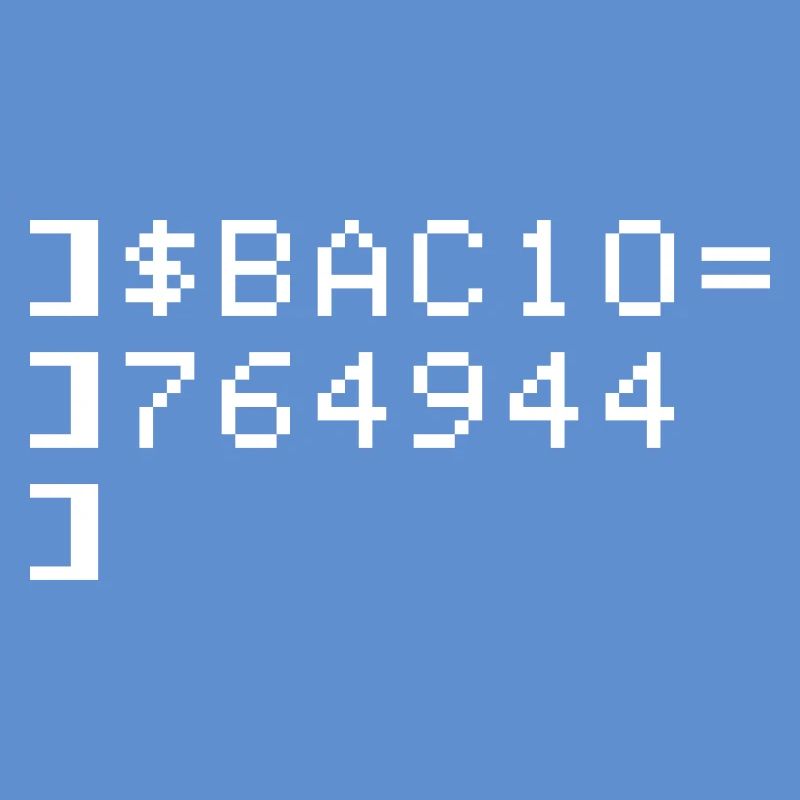 Bacio BAC10 8-Bit Esadecimale Code Nerd Pixel Art