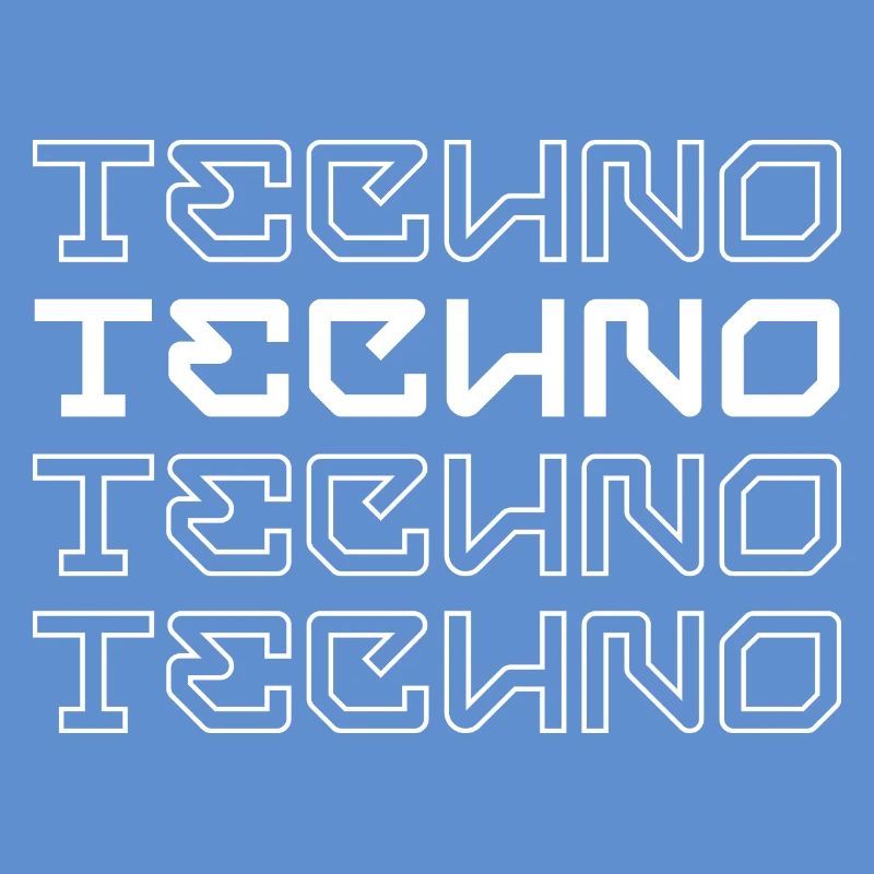 Conception de logo en typographie techno-moderne