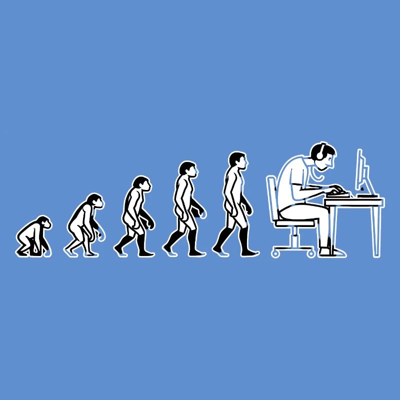 Evolution endet am Computer – Humor Design