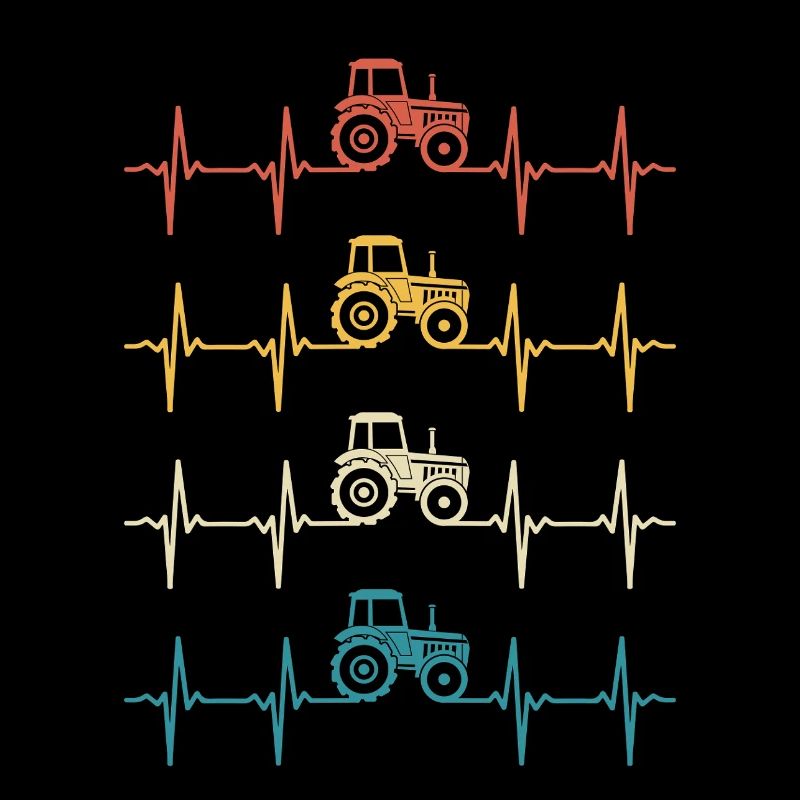 Retro Traktor Herzschlag-Bauer
