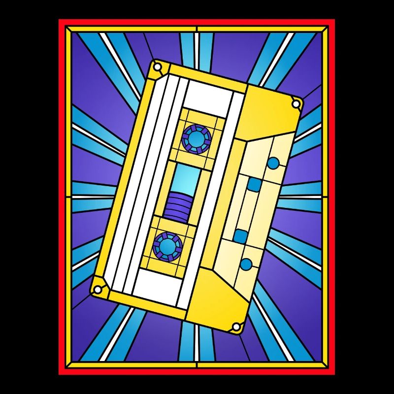 Retro Cassette Tape Pop Art Design