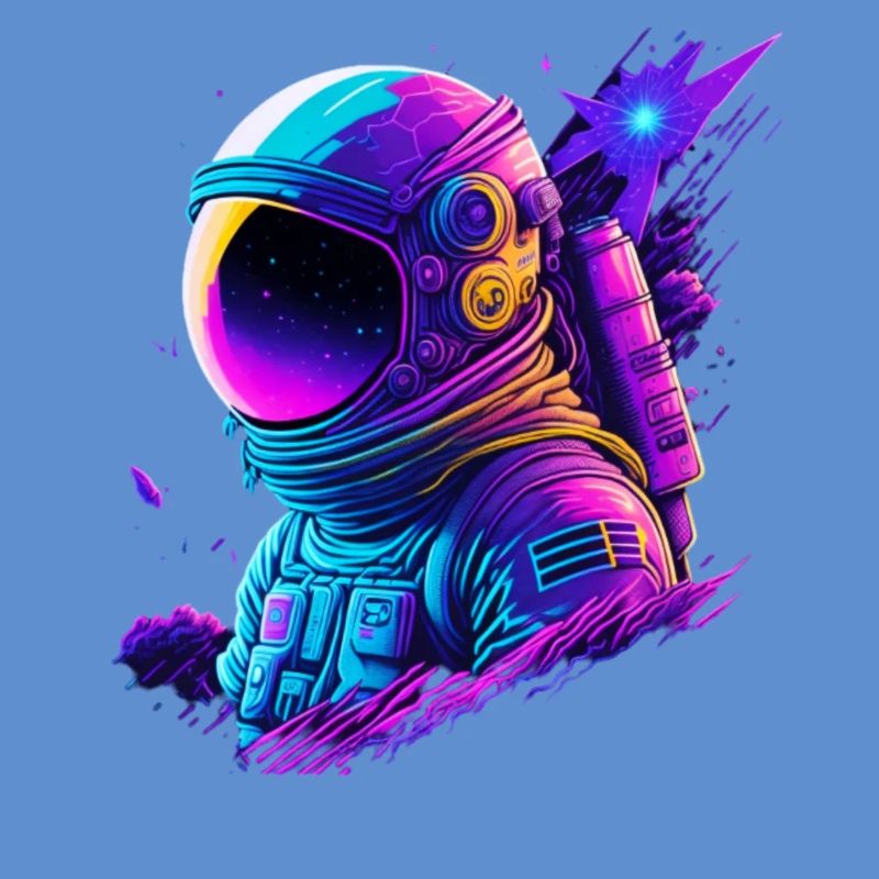 Synthwave Astronaut Space Explorer